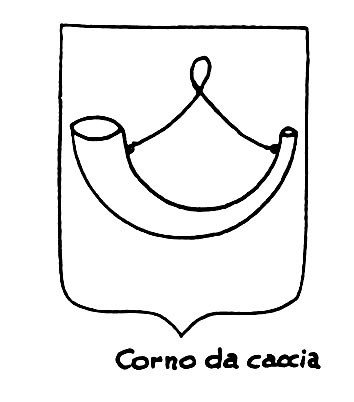 Bild des heraldischen Begriffs: Corno da caccia